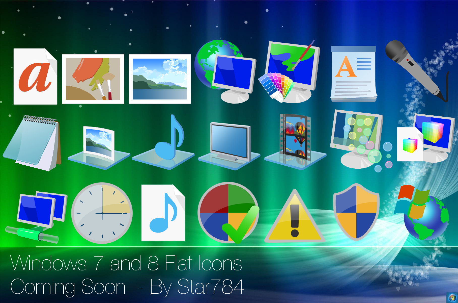 Flat Icons Windows 8