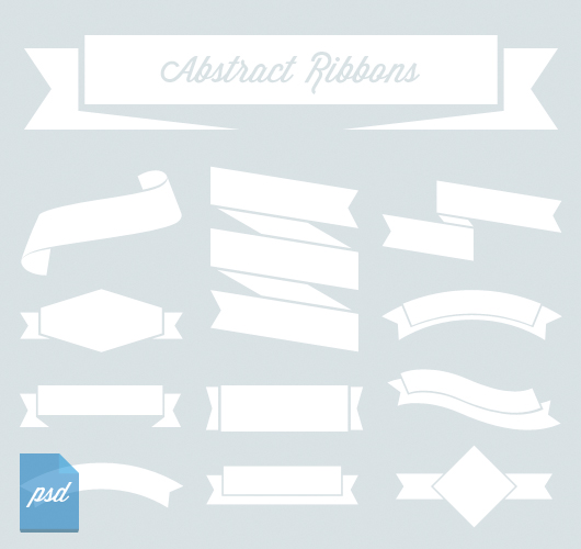 Free Abstract Vector Ribbons