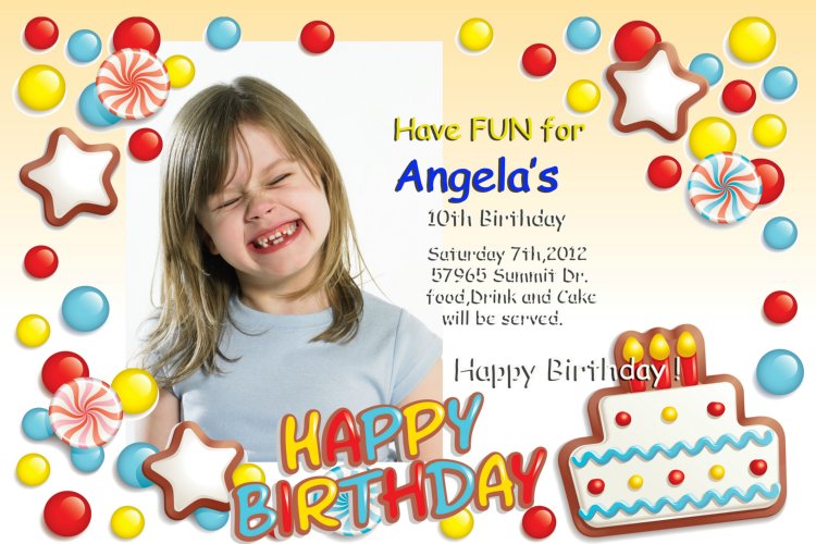Free Birthday Invitation Templates Photoshop