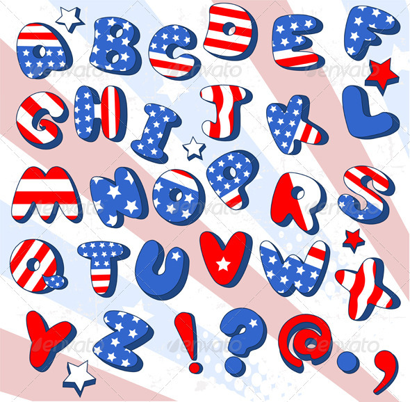 Free Patriotic Letter Fonts