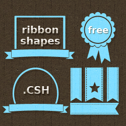 Free Photoshop Ribbon Shapes