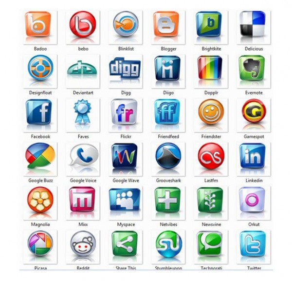 Free Social Media Icons PNG