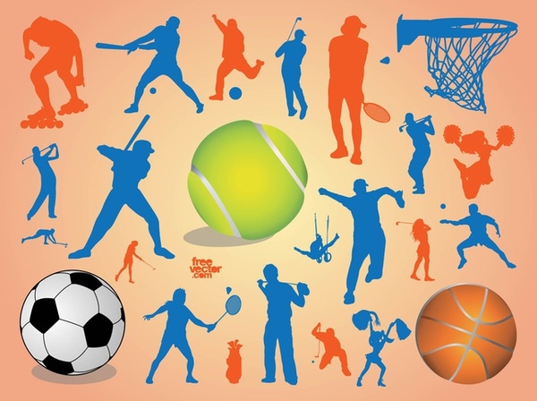 Free Sports Vector Art Silhouette