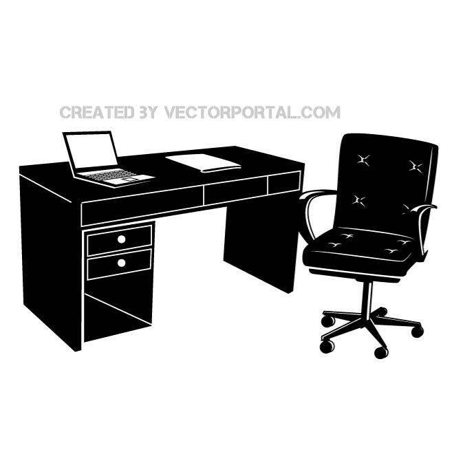 Free Vector Clip Art Office Furniture