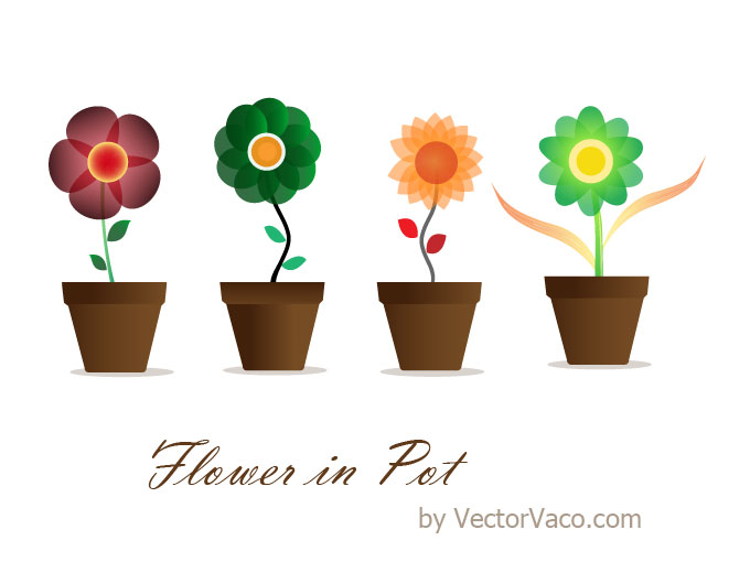 Free Vector Flower in Pot