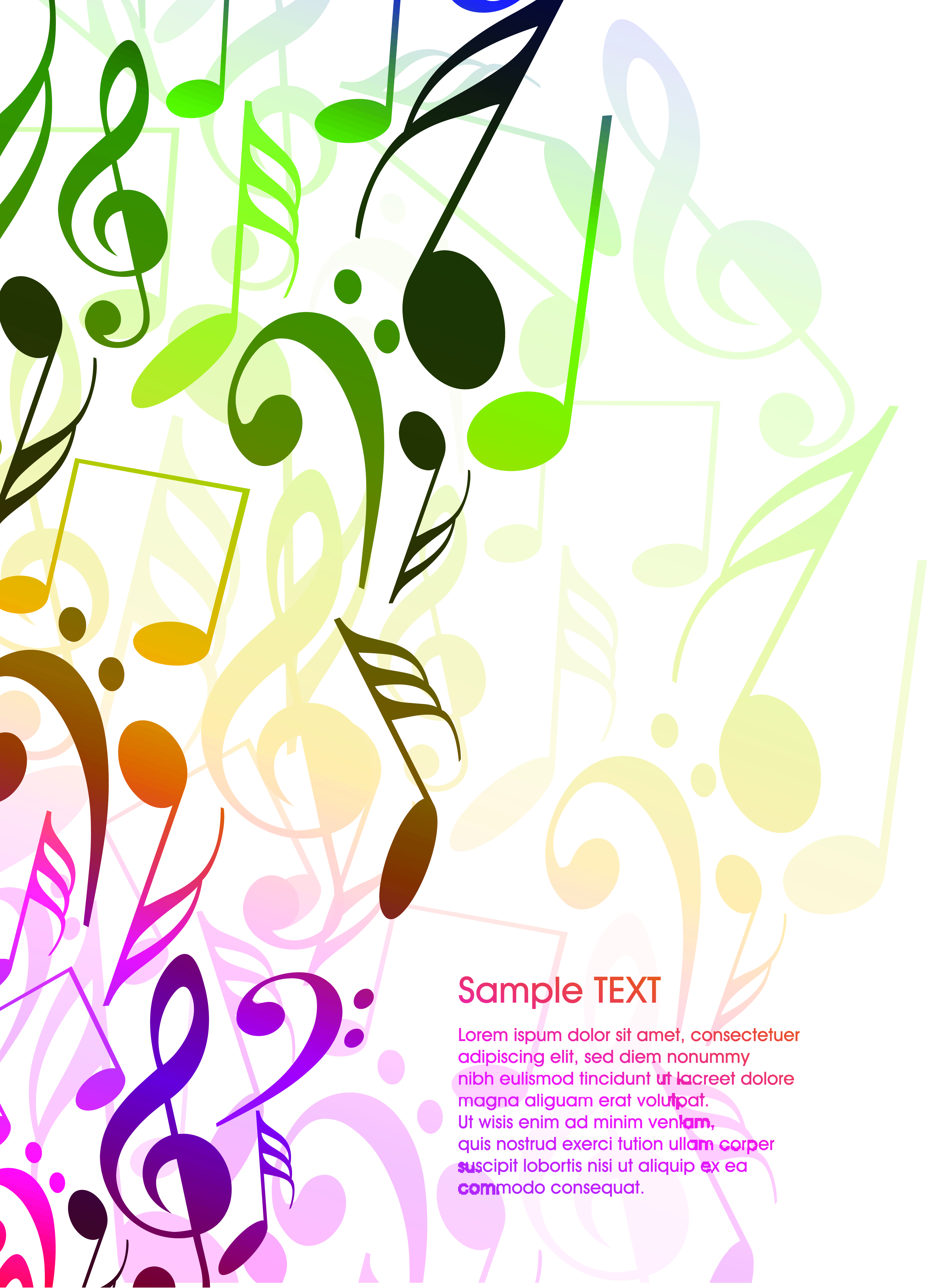 Free Vector Music Notes Background