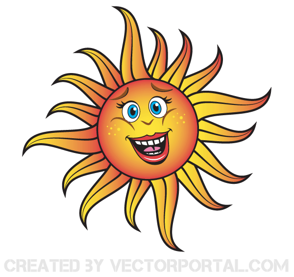 Free Vector Sun Cartoon