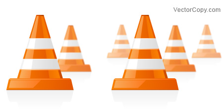 Free Vector Traffic Cones