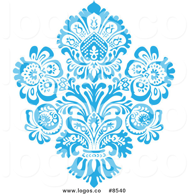 Free Victorian Floral Damask Clip Art