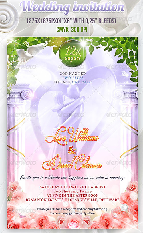 Free Wedding Invitation PSD Template