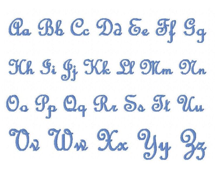 French Script Font Alphabet