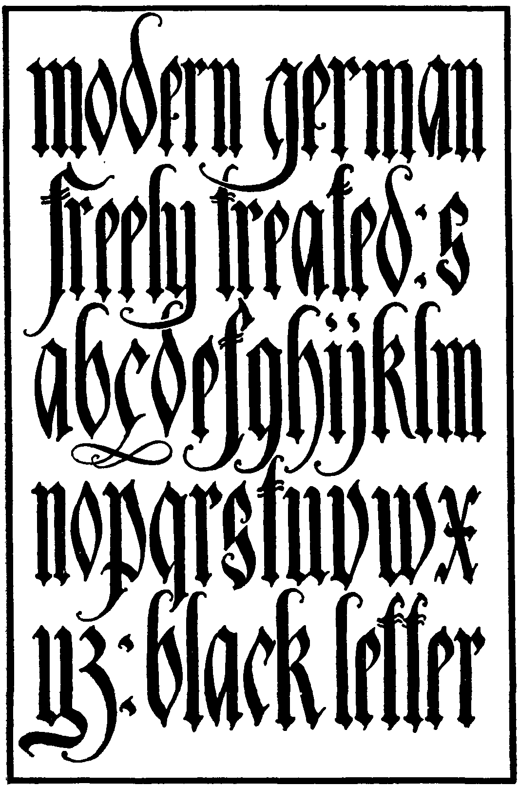 German Black Letter Font