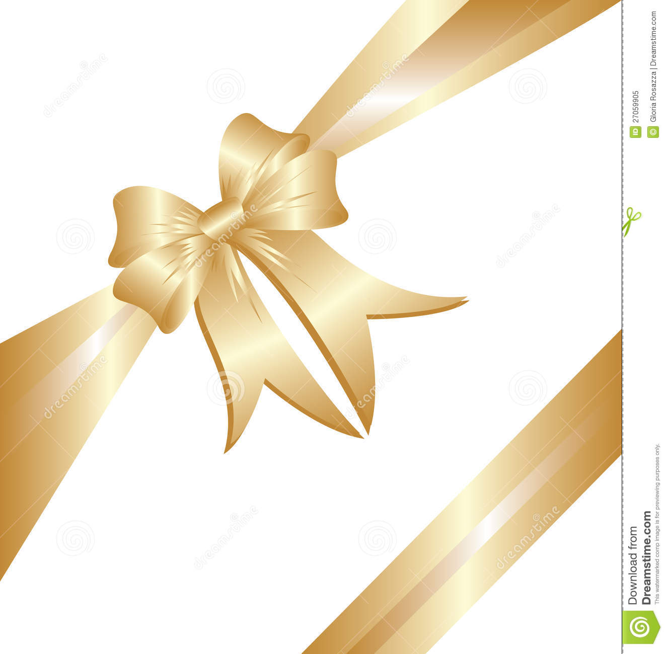 Gold Christmas Ribbon Vector