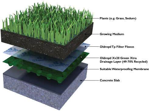 Green Roof Build Up