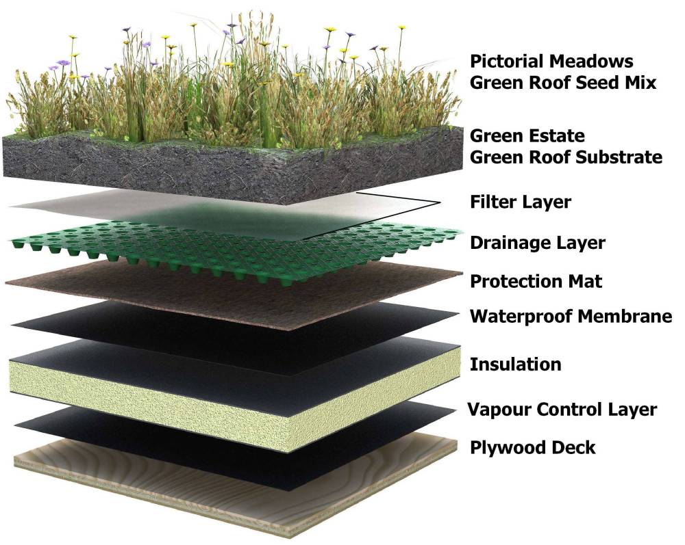 Green Roof Layers Detail