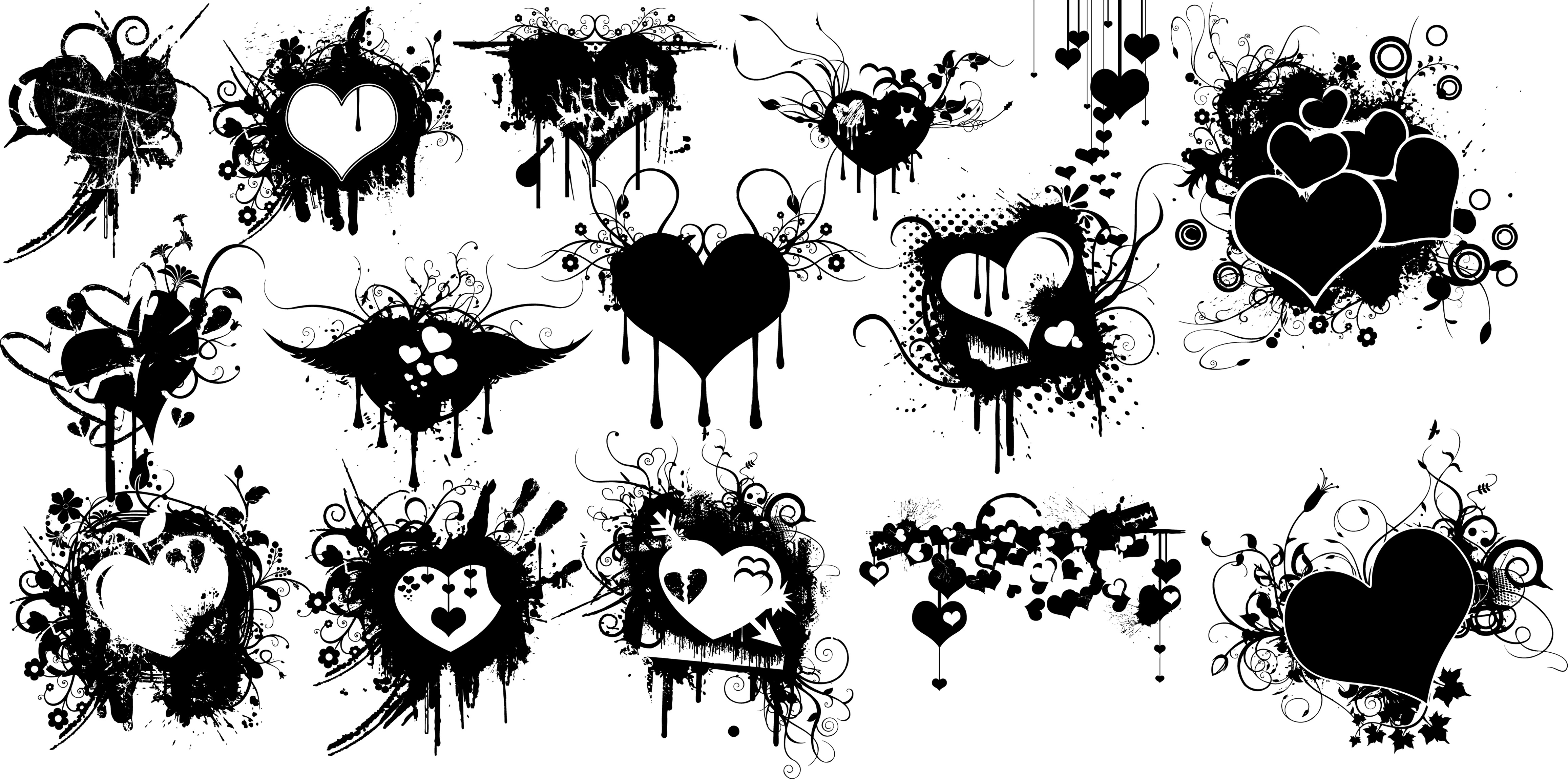 Grunge Heart Vector Free