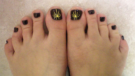 Halloween Toe Nail Art Designs