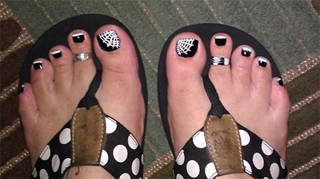 Halloween Toe Nail Art Designs