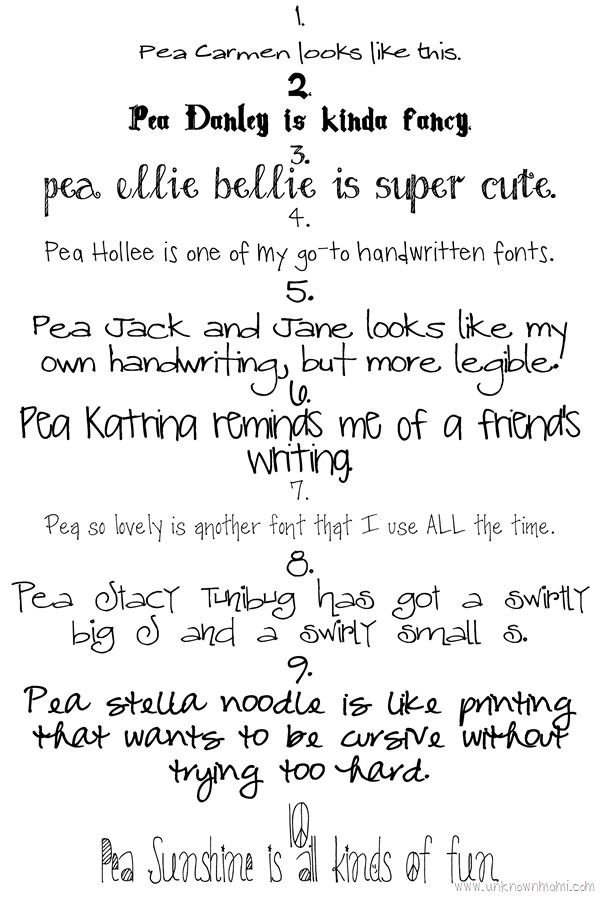 Handwritten Fonts Free Downloads