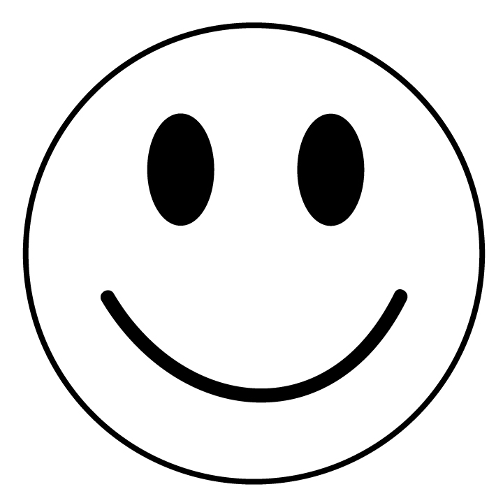 Happy Face Clip Art Black and White