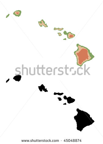Hawaii Island Map Vector