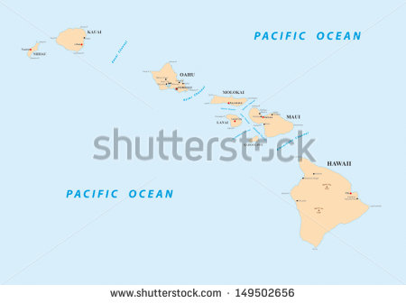 Hawaii Island Map Vector