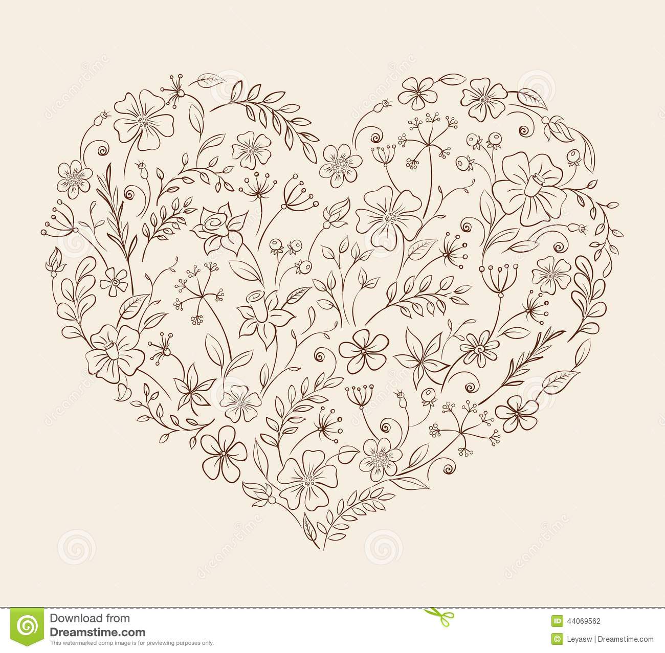 Hearts and Flowers Pattern