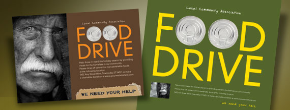 13 Charity Food Drive Poster Designs Images