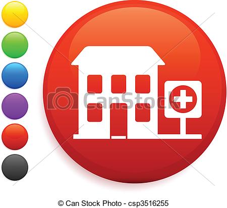 Hospital Clip Art Button
