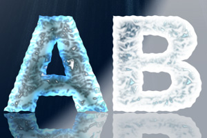 Ice Letters Photoshop