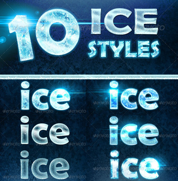 15 Photoshop Ice Font Images