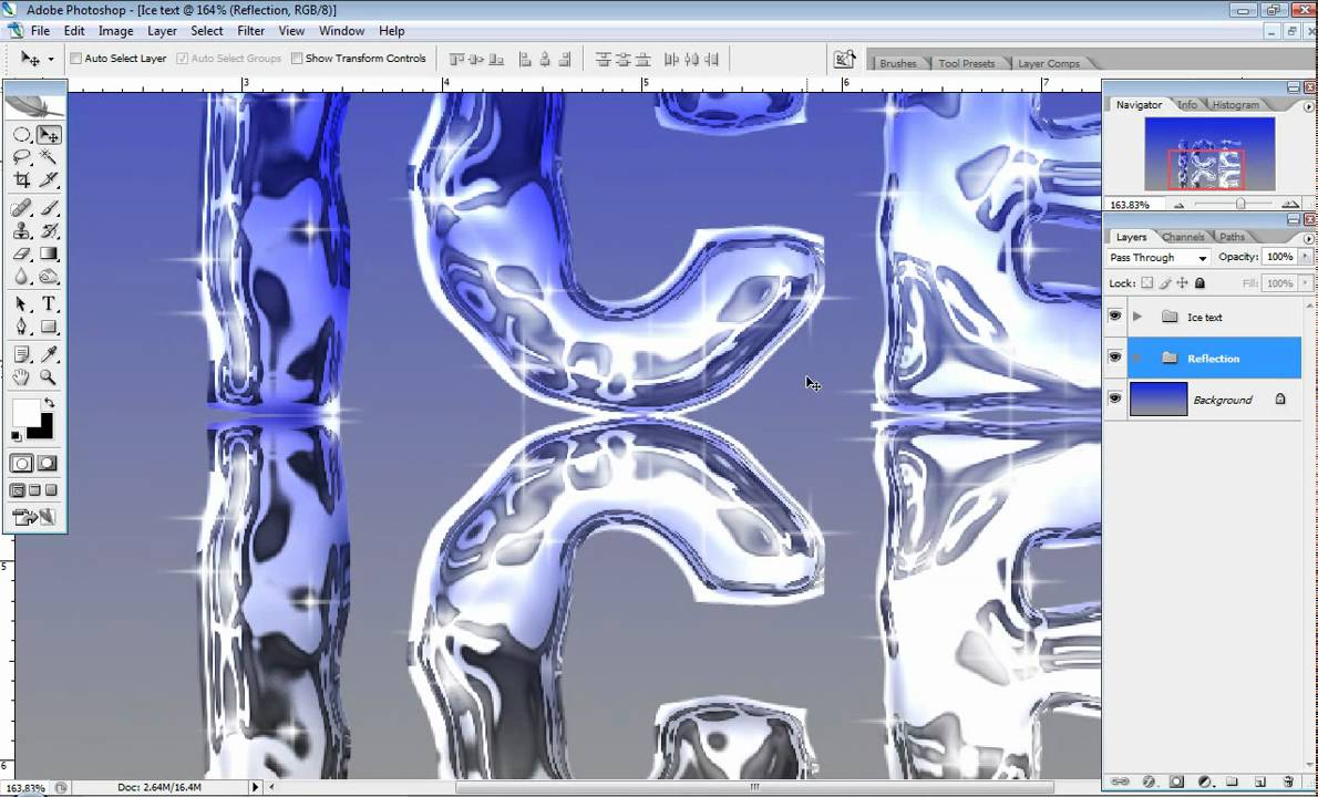 Ice Text Photoshop Ice Text Photoshop