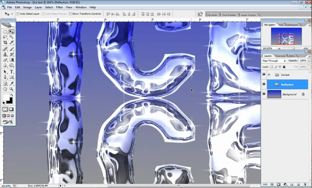 Ice Text Photoshop