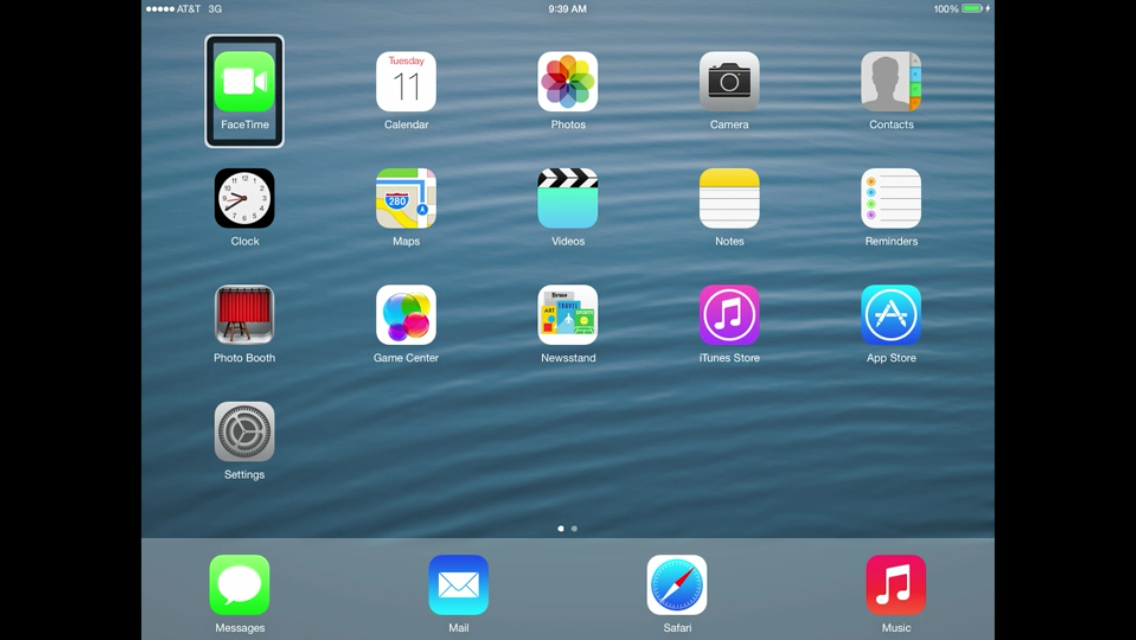 iOS 7 iPad Home Screen