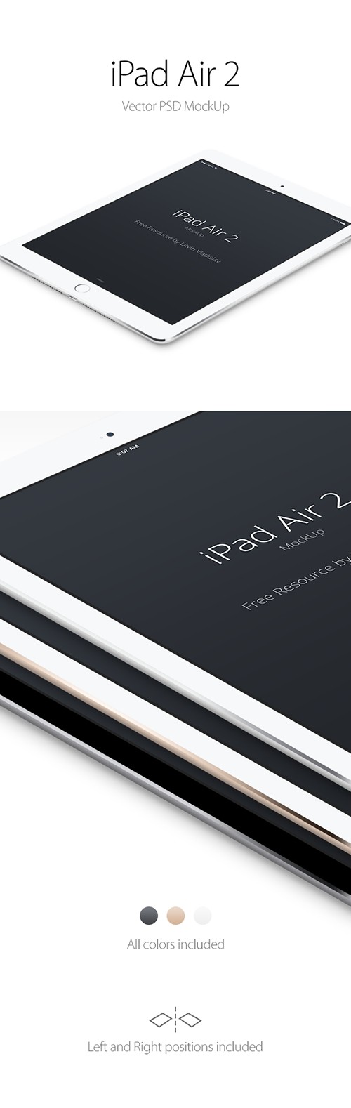 iPad Mockup Air Perspective