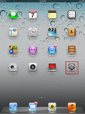 iPad Screen with Apps iPad Screen with Apps