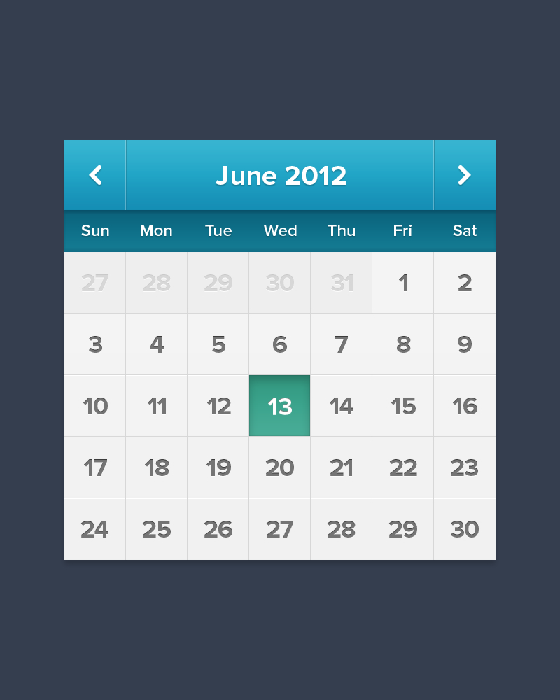 iPhone Calendar App Icon PSD