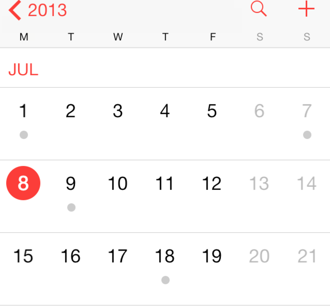 iPhone Calendar App Icon