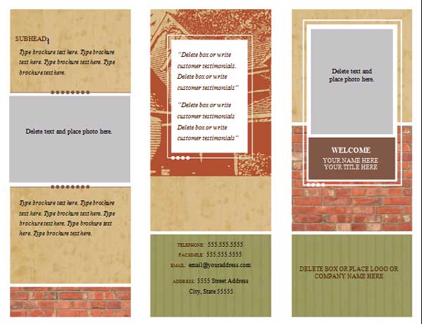 Microsoft Word Pamphlet Template Microsoft Word Pamphlet Template
