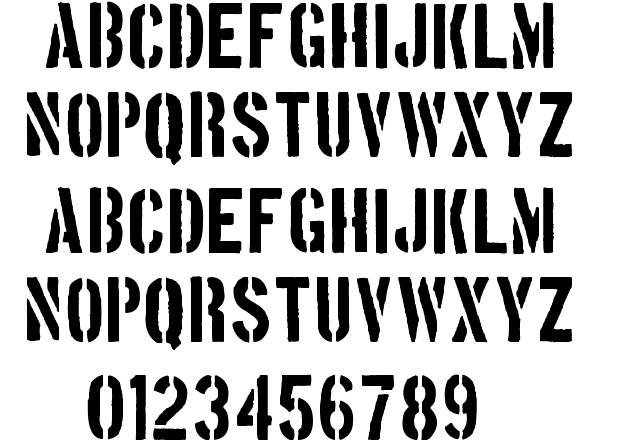 Military Stencil Font Free Military Stencil Font Free