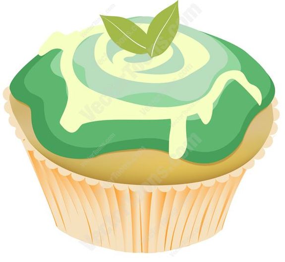 Mint Green Icing Cupcake