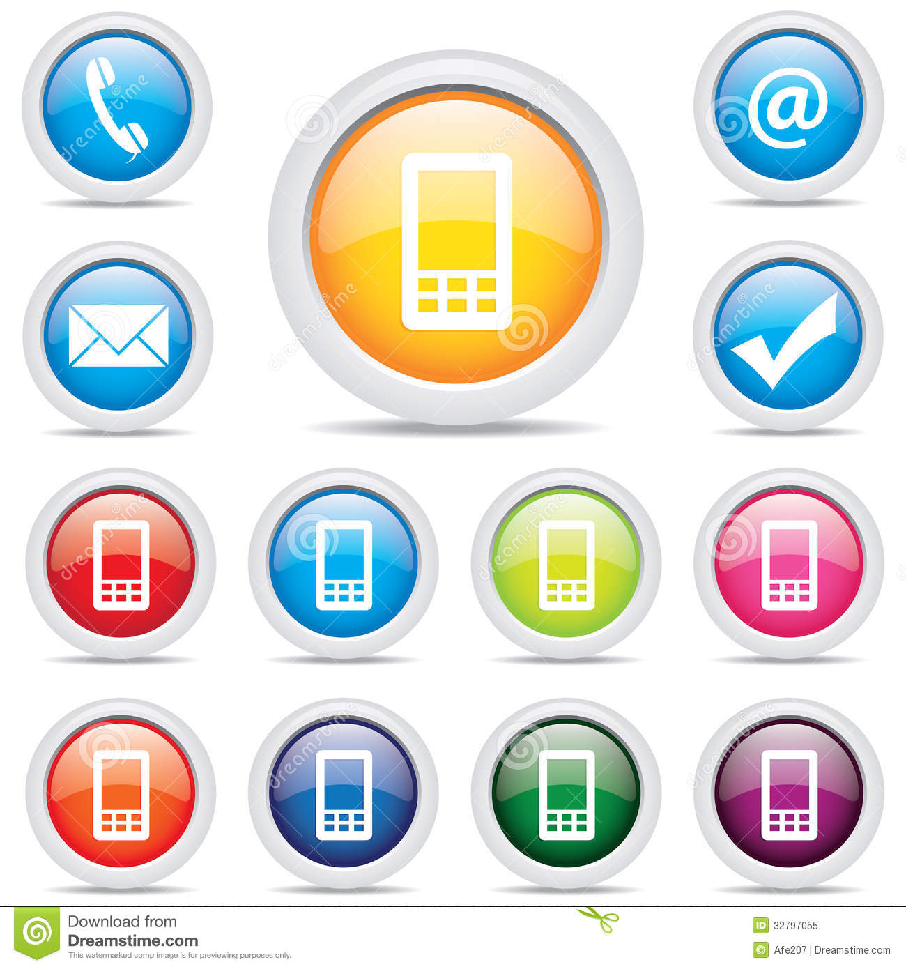 Mobile Icons Vector Download