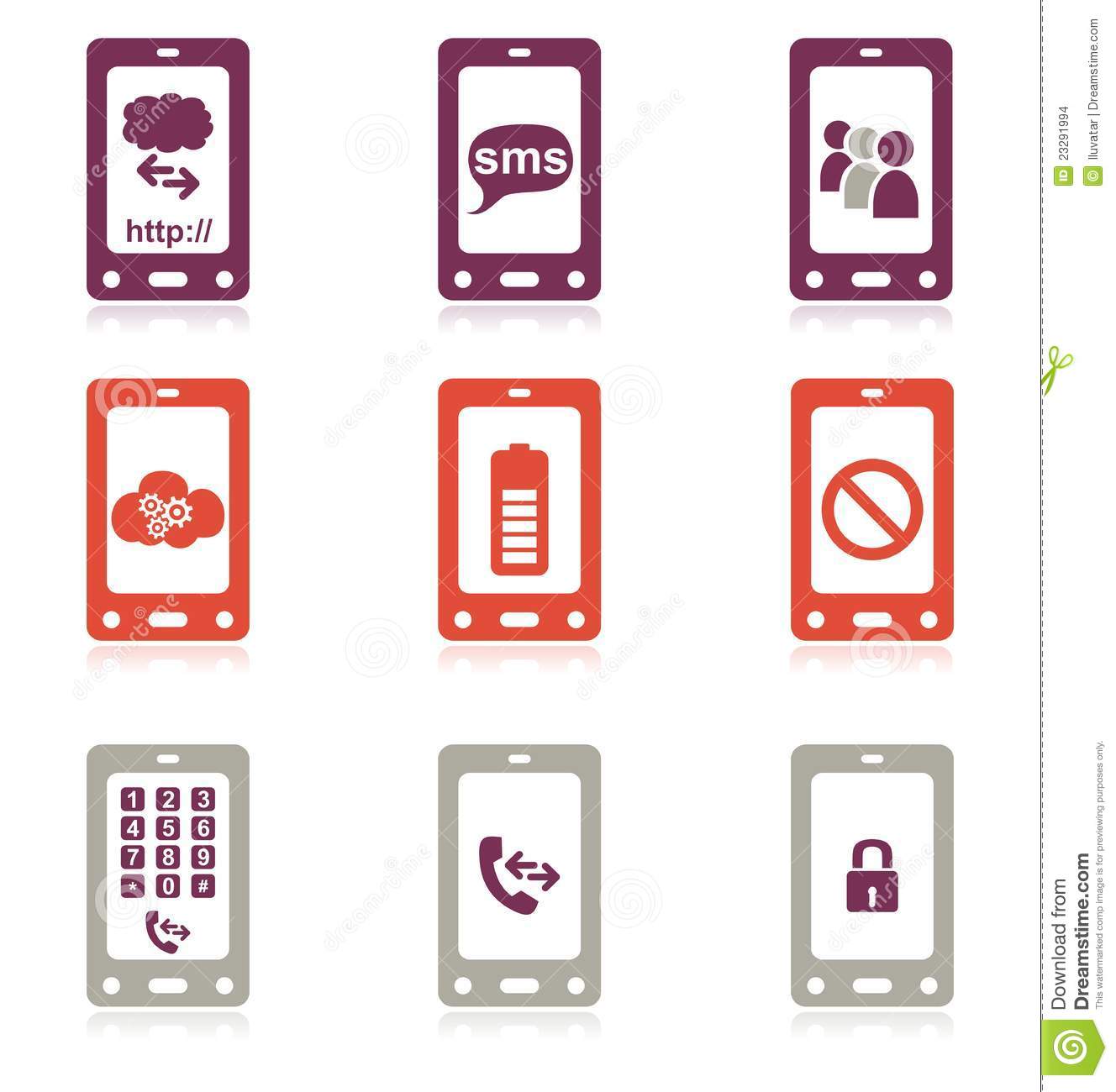 Mobile Phone Icon Set
