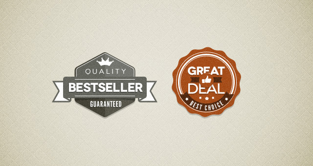 Modern Stickers PSD Vintage Badges Modern Stickers PSD Vintage Badges