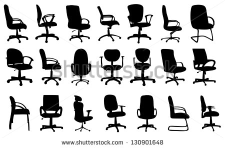 Office Chair Silhouette Vector