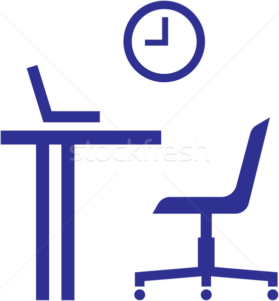 17 Chair Table And Office Vector Images