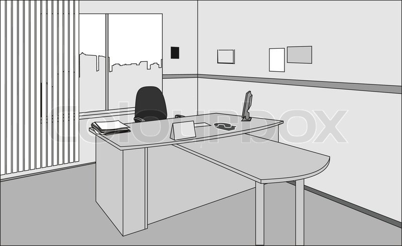 Office Desk Vector