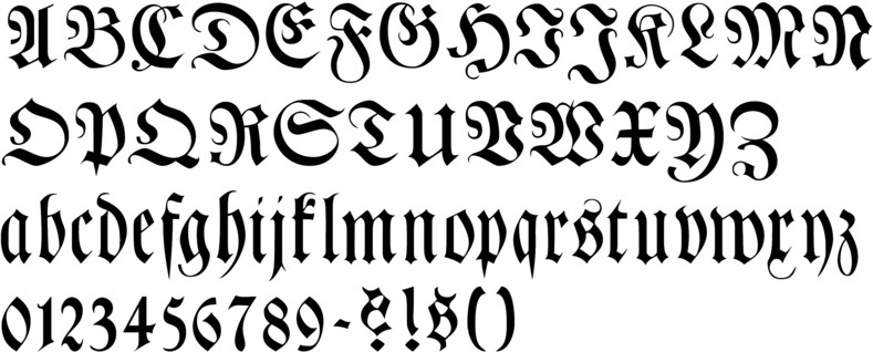 Old German Calligraphy Font
