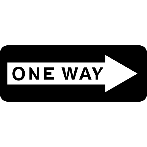 One Way Arrow Sign