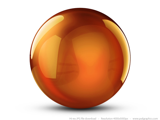 Orange 3D Sphere